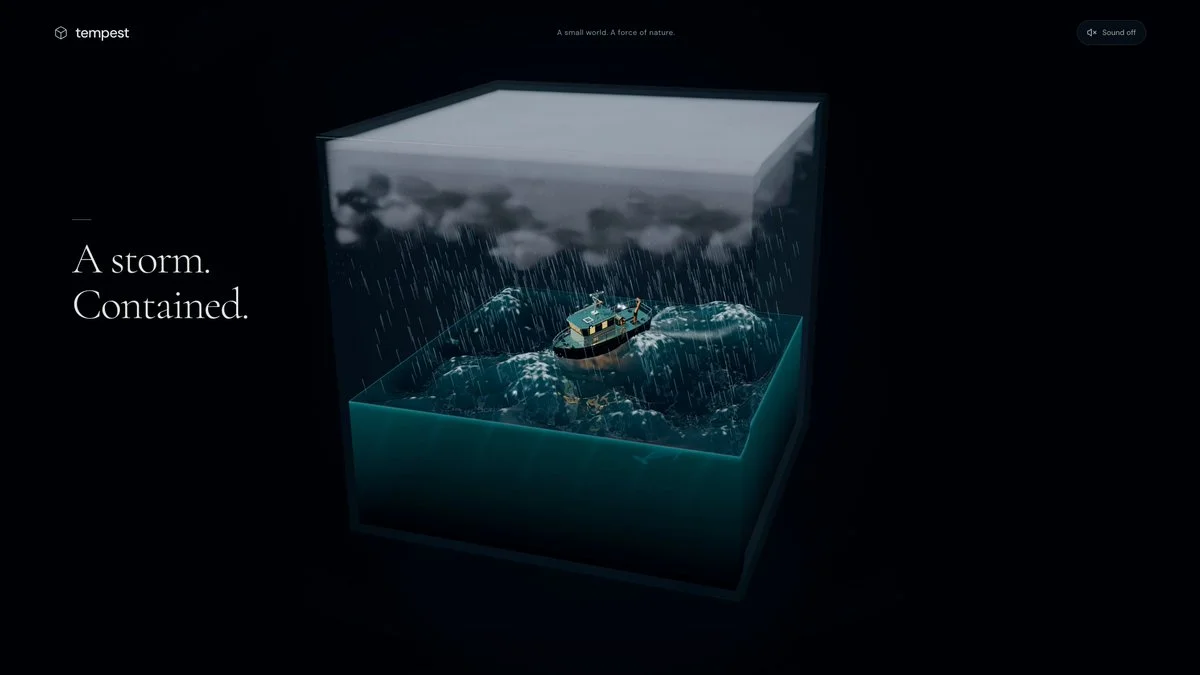Una tormenta atrapada en un cubo
