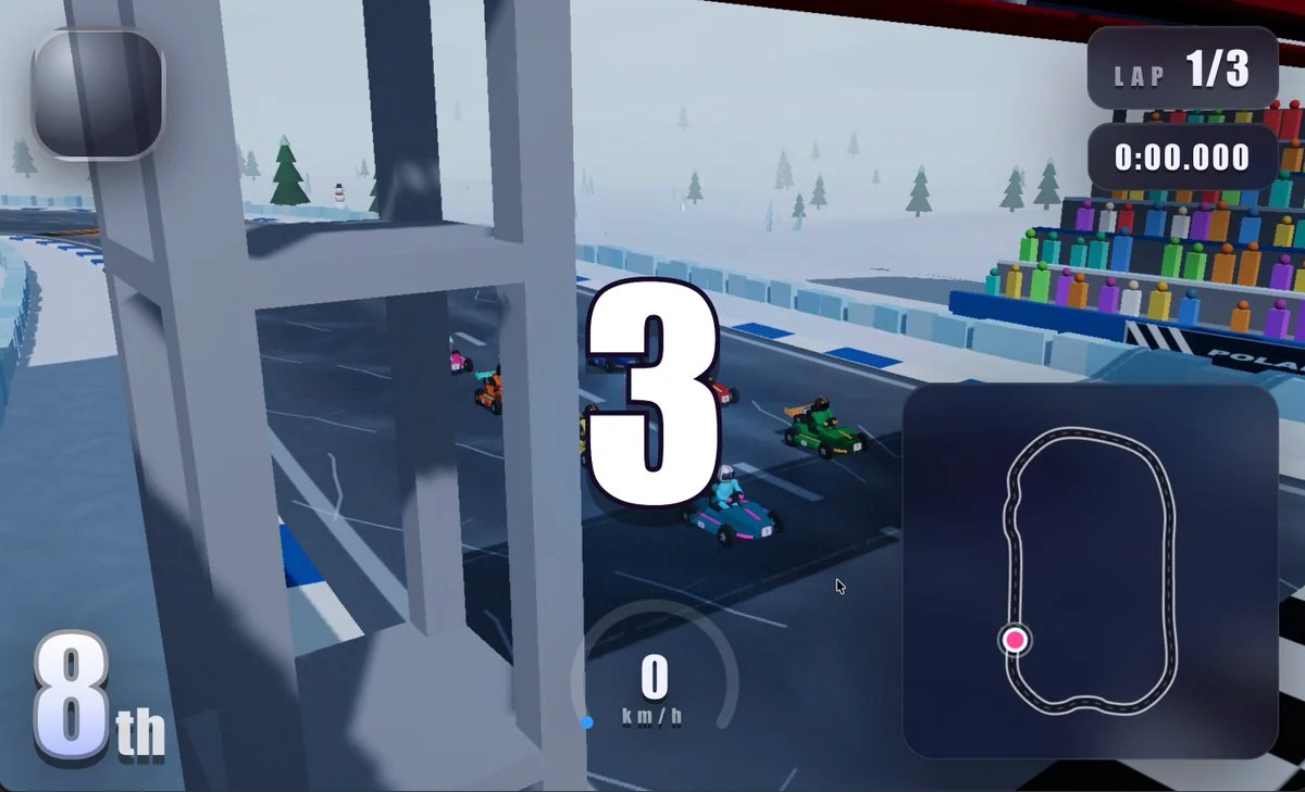Juego de carreras de karts con calidad AAA en Three.js