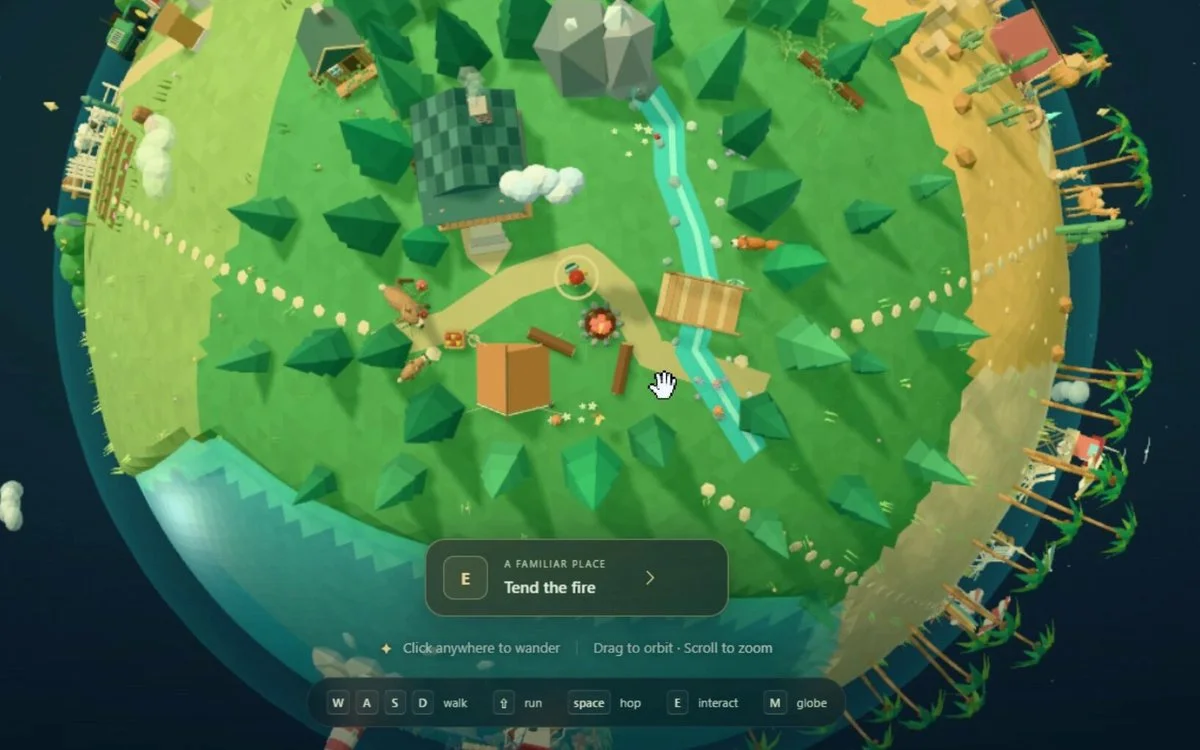 Juego de mundo abierto a partir de una instrucción