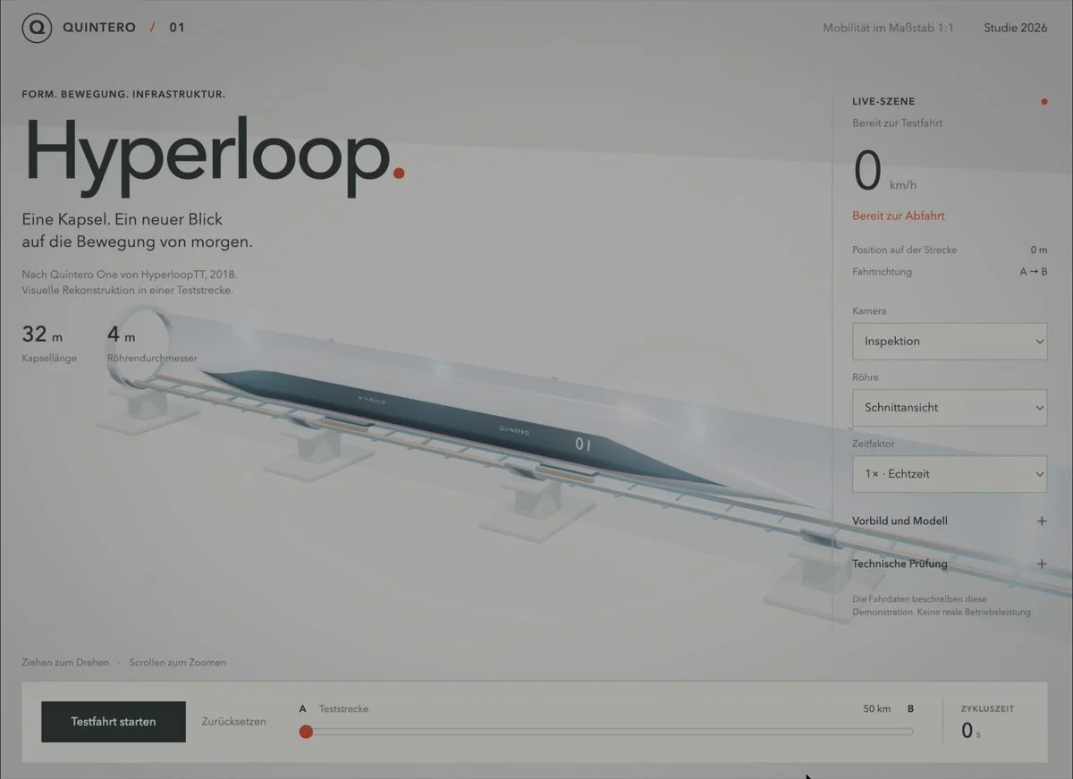 عرض توضيحي تفاعلي لـ Hyperloop