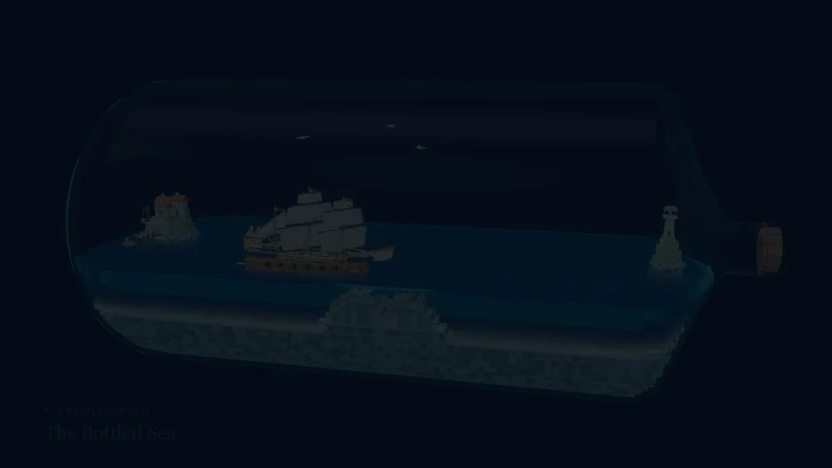Barco voxel viviente en una botella