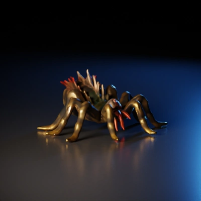 Large spider-like creature with intricate details.