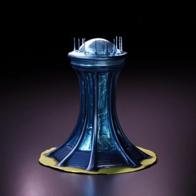 Futuristic sci-fi tower, advanced architecture.