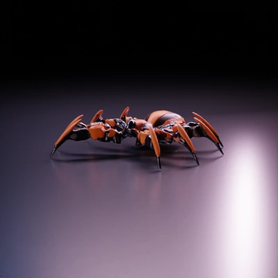 Spider-like sci-fi, multi-legged, armed.