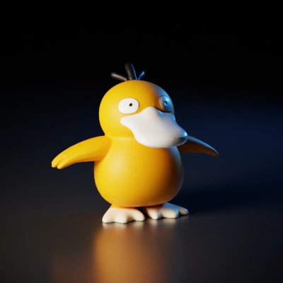 cartoon duck-like character.