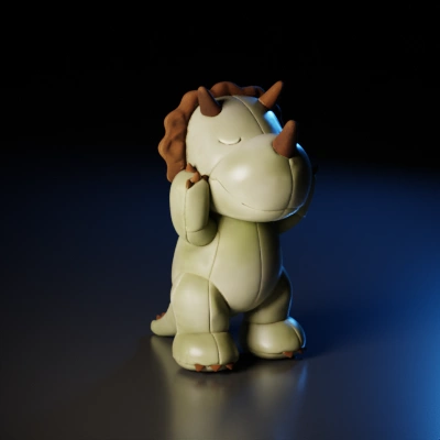 Plush dinosaur toy.