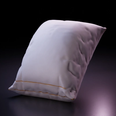 Pillow with quilted design. White.