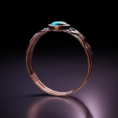Ornate ring with intricate design and gemstone.