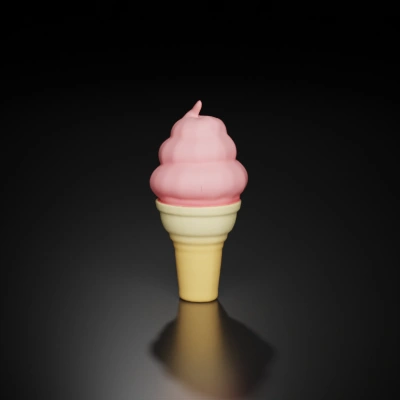 Soft serve ice cream cone toy.