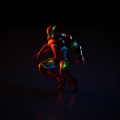 Armored humanoid suit with a futuristic design.