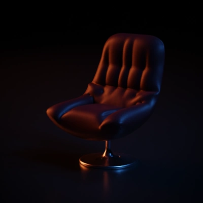 Comfortable lounge chair with padded design.