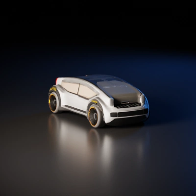 Futuristic concept car, advanced design.