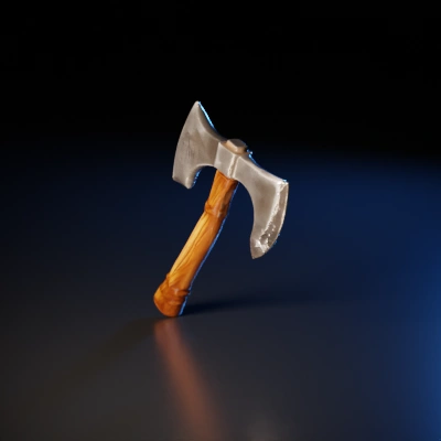 Double-headed medieval battle axe.