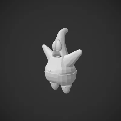 Cartoon starfish, happy expression, character shorts. smooth edges, character