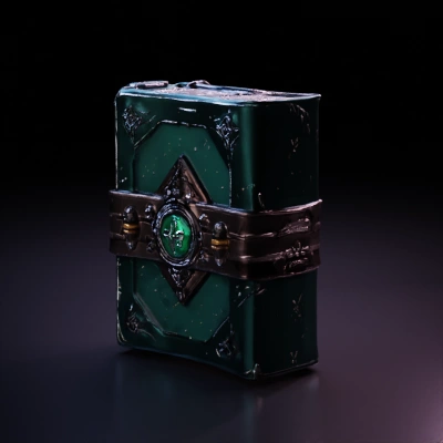 Intricate magical tome with ornate detailing.