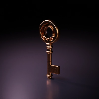 Ornate antique skeleton key. rusty