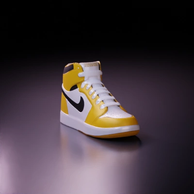 High-top sneaker.