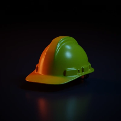 Construction safety helmet.