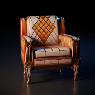 Luxurious vintage armchair with intricate detailing.