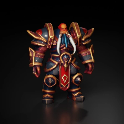 Armored fantasy warrior.