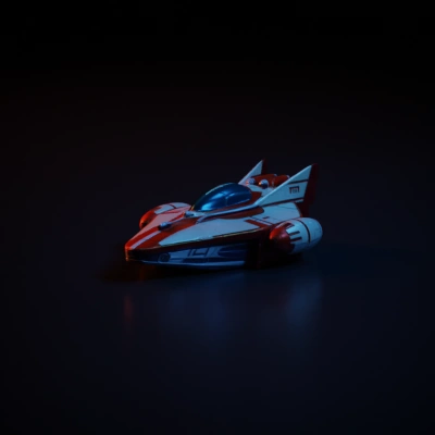 futuristic spaceship model.