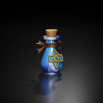 fantasy potion bottle.
