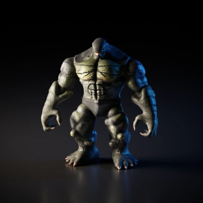 a close up of a toy figure of a monster with claws, hulking, swamp thing, marvel, detailed image, hulkish, hulk, complete figure, hulk body type, collectible action figure, mcfarlane, full body close-up shot, green rubber suit godzilla, weta, ( highly detailed figure ), actionfigure, plastic action figure, incredible hulk, abomination.