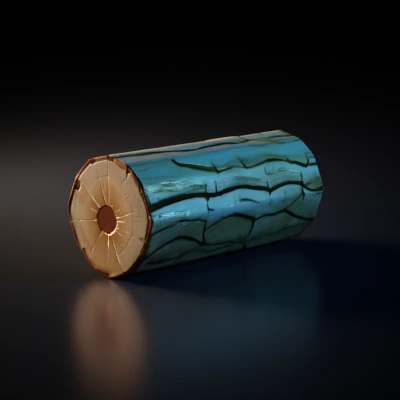Log cut from tree, detailed texture and shape.