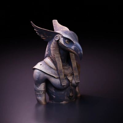 Statue of Egyptian god Horus.