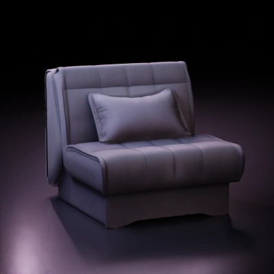 modern blue upholstered armchair.