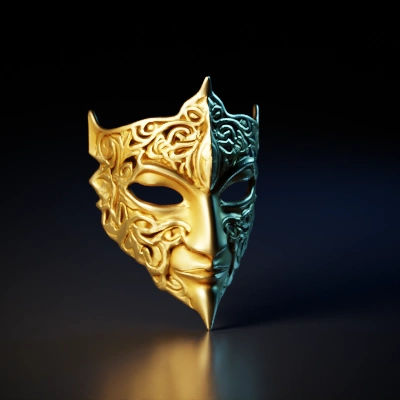 Ornate masquerade mask with intricate patterns.