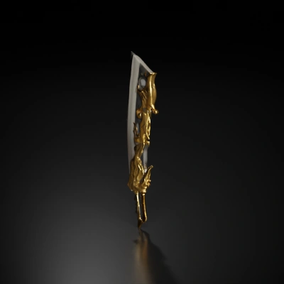 Decorative sword with dragon motif.