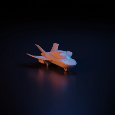 Sleek futuristic yellow aircraft, single-pilot cockpit.