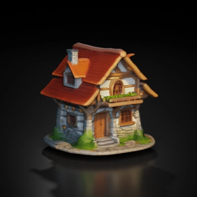 Charming medieval-style cottage house.