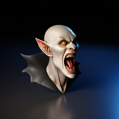 vampire with open mouth.