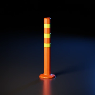 Traffic safety bollard post.