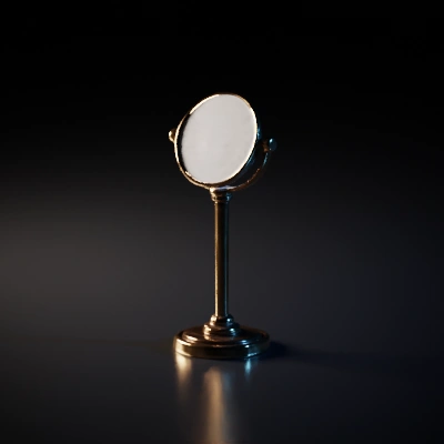 Magnifying mirror on a stand, vintage design.