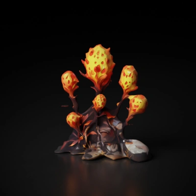 Flame-like flowering plant.