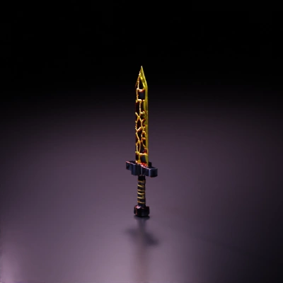 Flaming sword, fantasy design.