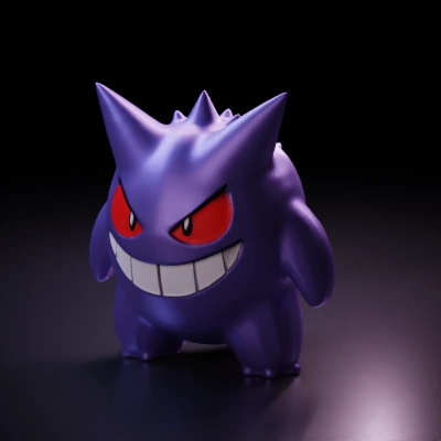 Smiling ghost-like creature with pointy ears.