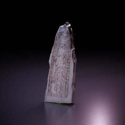 Ancient stone artifact with intricate carvings.