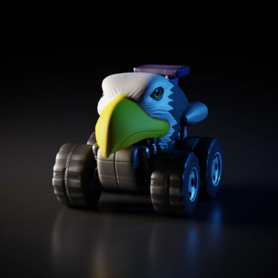 eagle-themed toy monster truck.