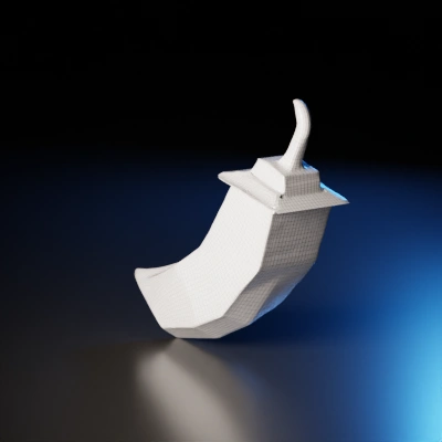 Low-poly geometric chili pepper. low-poly