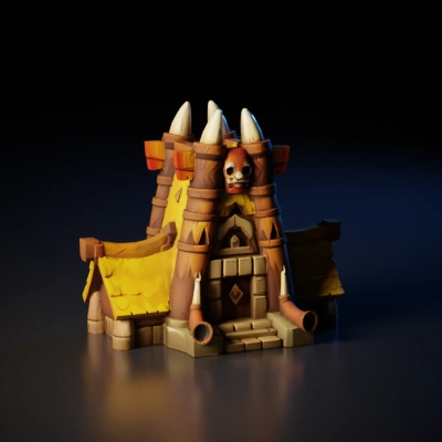fantasy tribal building.