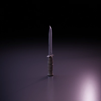 Medieval-style sword, long blade, crossguard.