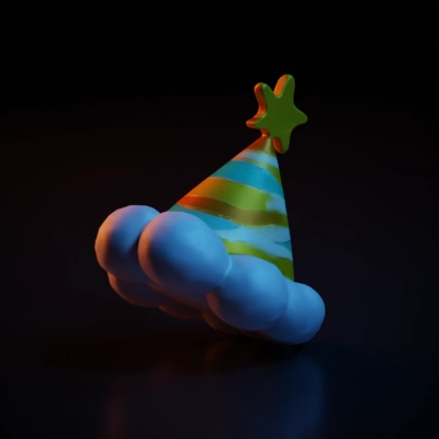 Party hat with star on top.