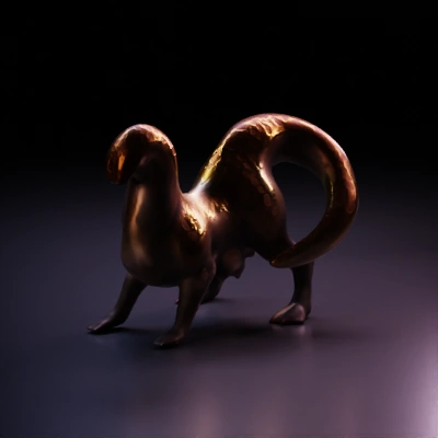 Mutant creature with multiple legs and snake-like head, vagina, ass, breats