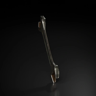 Industrial double-ended wrench.