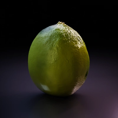 A ripe lime citrus fruit.