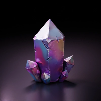 Colorful crystal cluster.